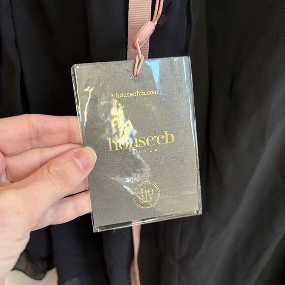 HOUSE OF CB Babydoll Georgette Halter Minidress Women's X-Large D/E (Fuller Cup) - Picture 5 of 11